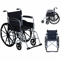 Cadeira de Rodas Alumínio Pro 8000 Assento 46CM Aço até110kg
